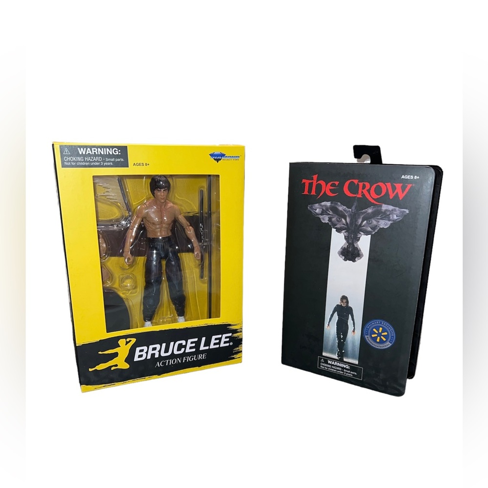 Diamond Select Bruce Lee Walgreens Exclusive & The Crow Walmart Exclusive Bundle